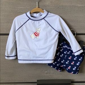 Jamie and Jack Frenchmen swim shirt and swimmer